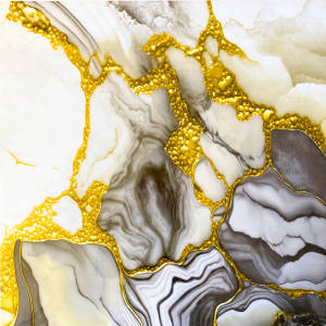 PVC Vinyl Wall Sticker - Golden Marble Storm