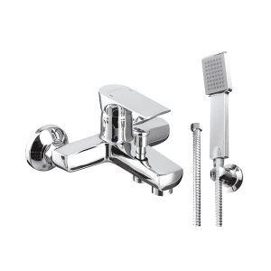 Square Lever Wall Mounted Bath Mixer Faucet