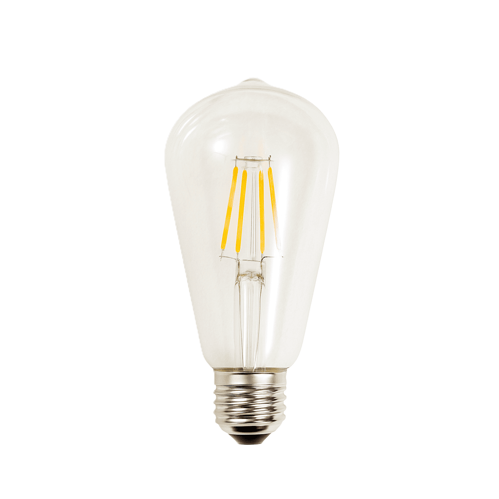 4W LED Filament Bulb Clear E27 - Warm Light (Pack of 5)