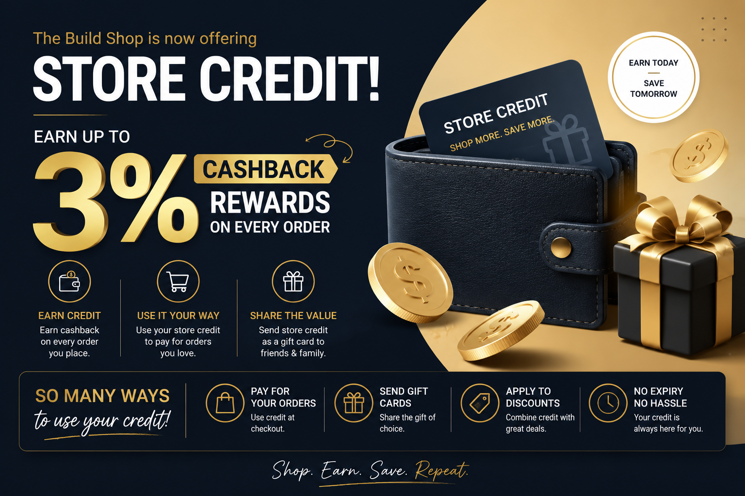 The Build Shop Store Credit Promo