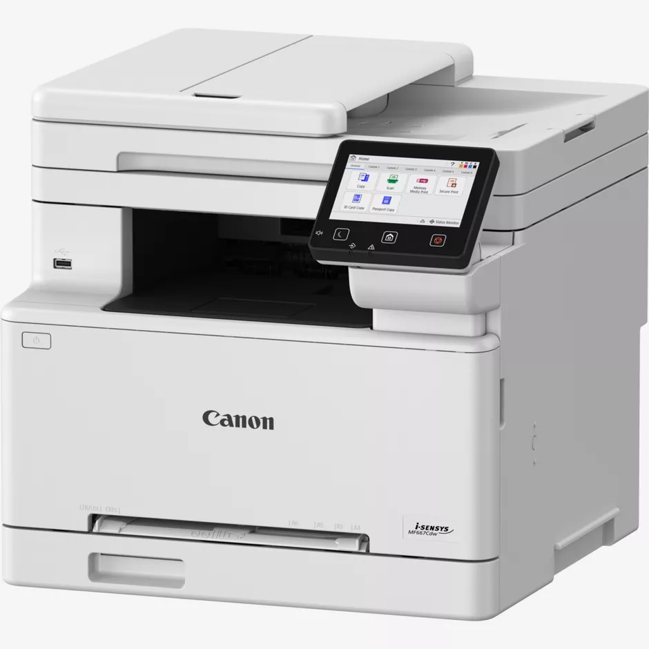 Canon i-SENSYS MF667Cdw 4-in-1 Colour Wi-Fi Laser Multifunction Printer with Duplex ADF - Image 2