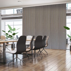 Acoustic Wood Slatted Wall Panel 600 × 2400mm - Light Oak - Image 4