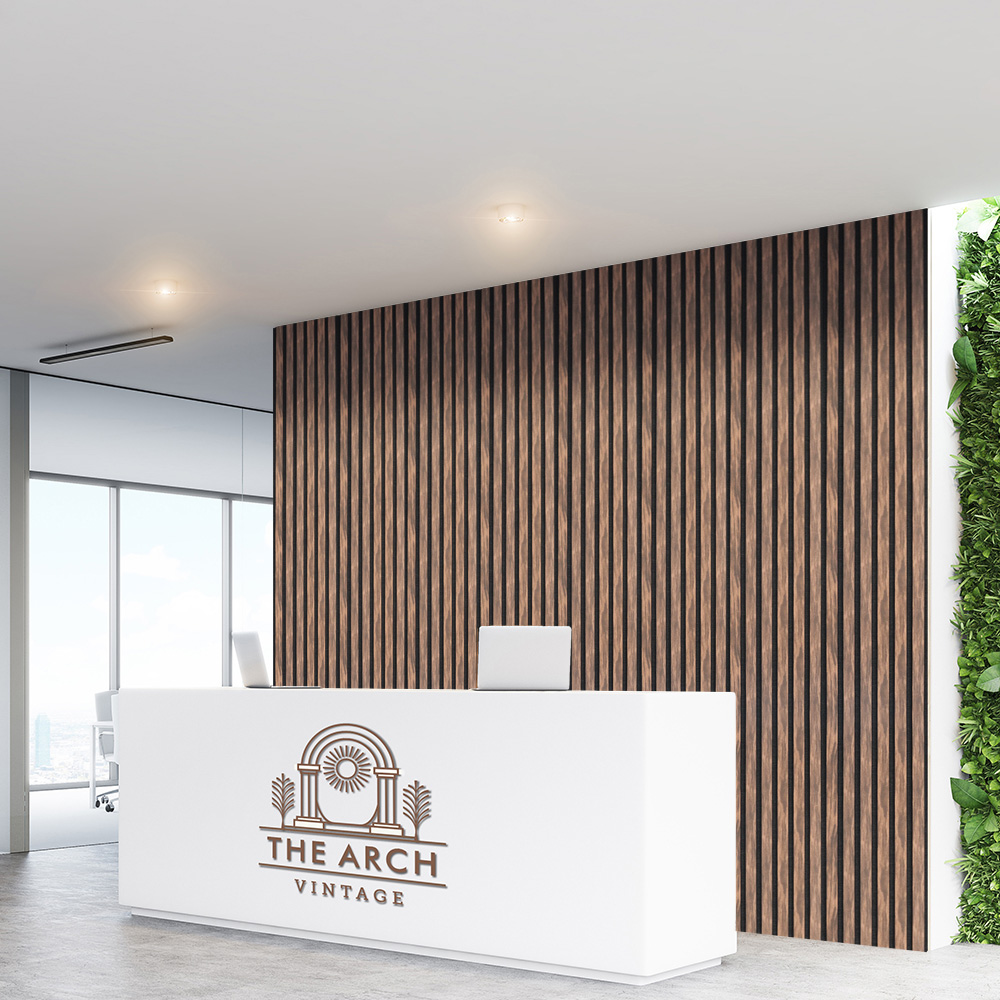 Acoustic Wood Slatted Wall Panel 600 × 2400mm - Natural Walnut - Image 5