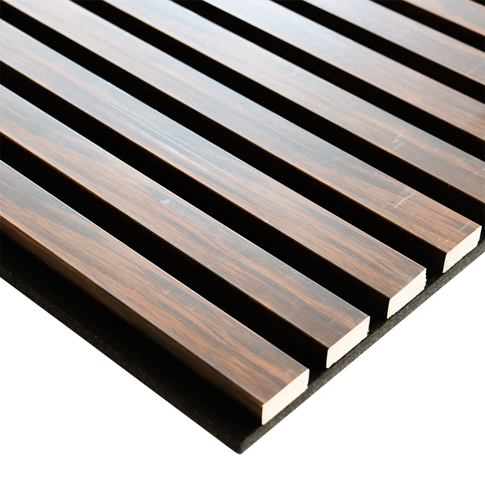 Acoustic Wood Slatted Wall Panel 600 × 2400mm - Natural Walnut - Image 2