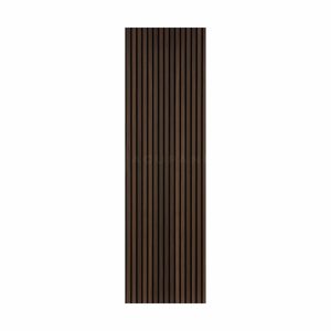 Acoustic Wood Slatted Wall Panel 600 × 2400mm - Smoked Oak