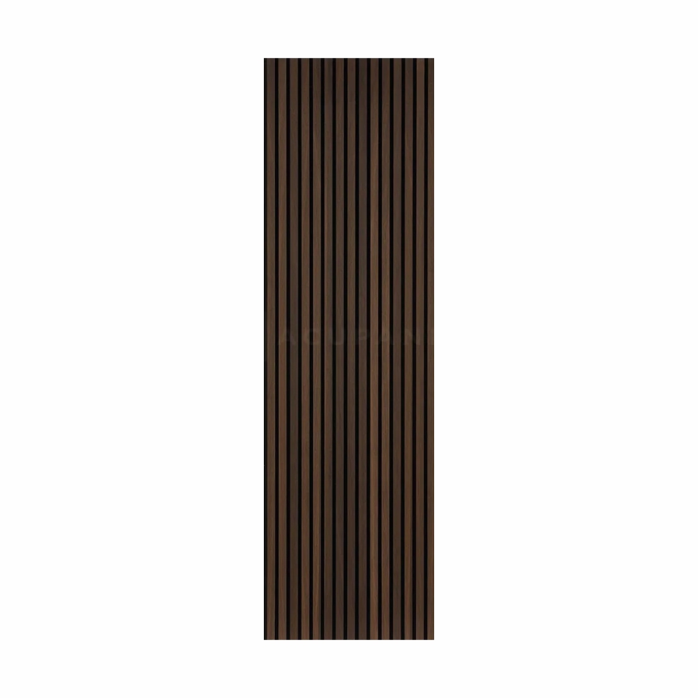 Acoustic Wood Slatted Wall Panel 600 × 2400mm - Smoked Oak