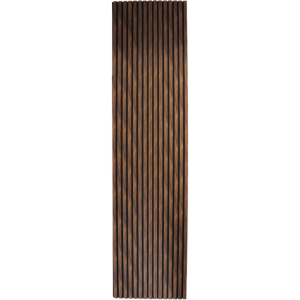 Acoustic Wood Slatted Wall Panel 600 × 2400mm - Ebony