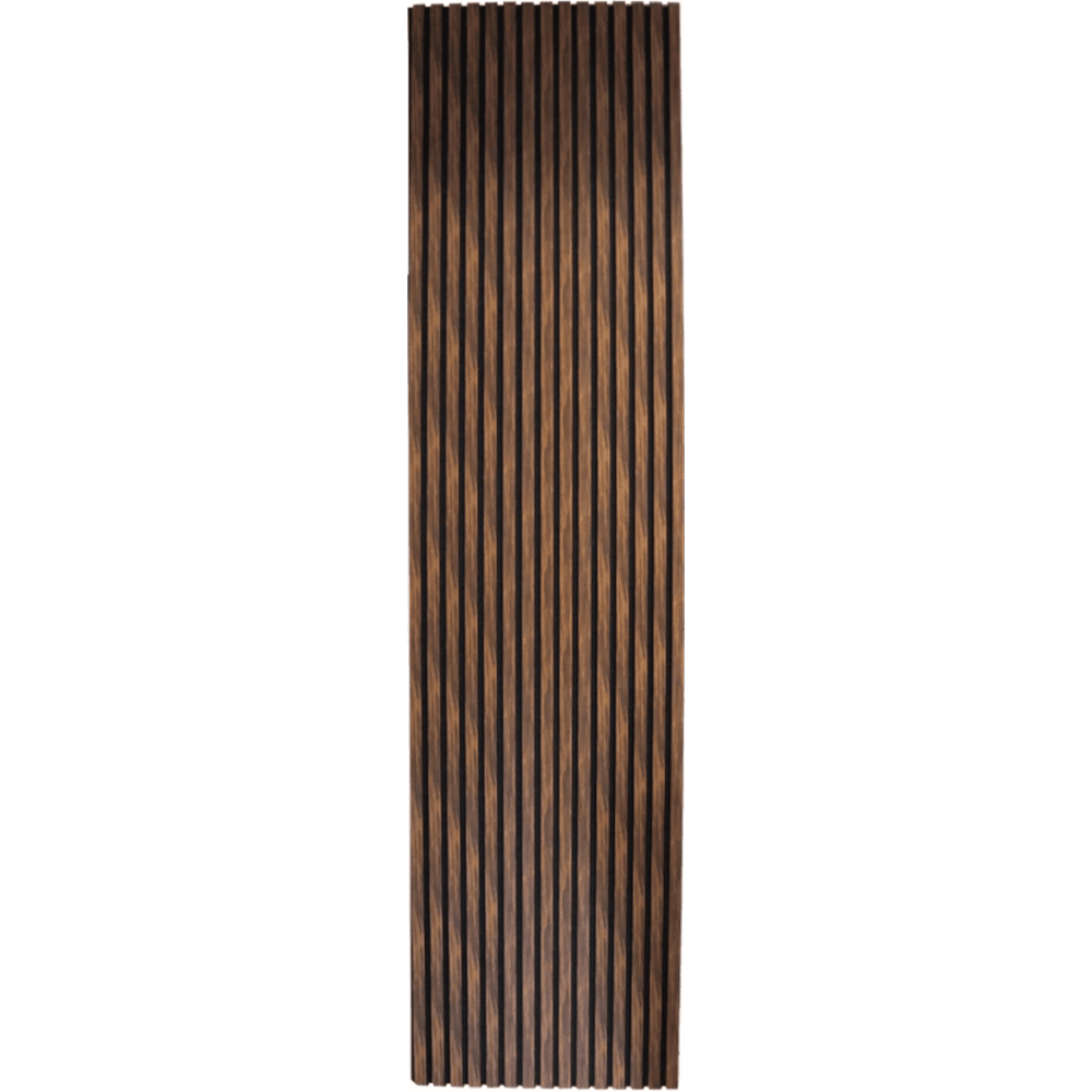 Acoustic Wood Slatted Wall Panel 600 × 2400mm - Ebony