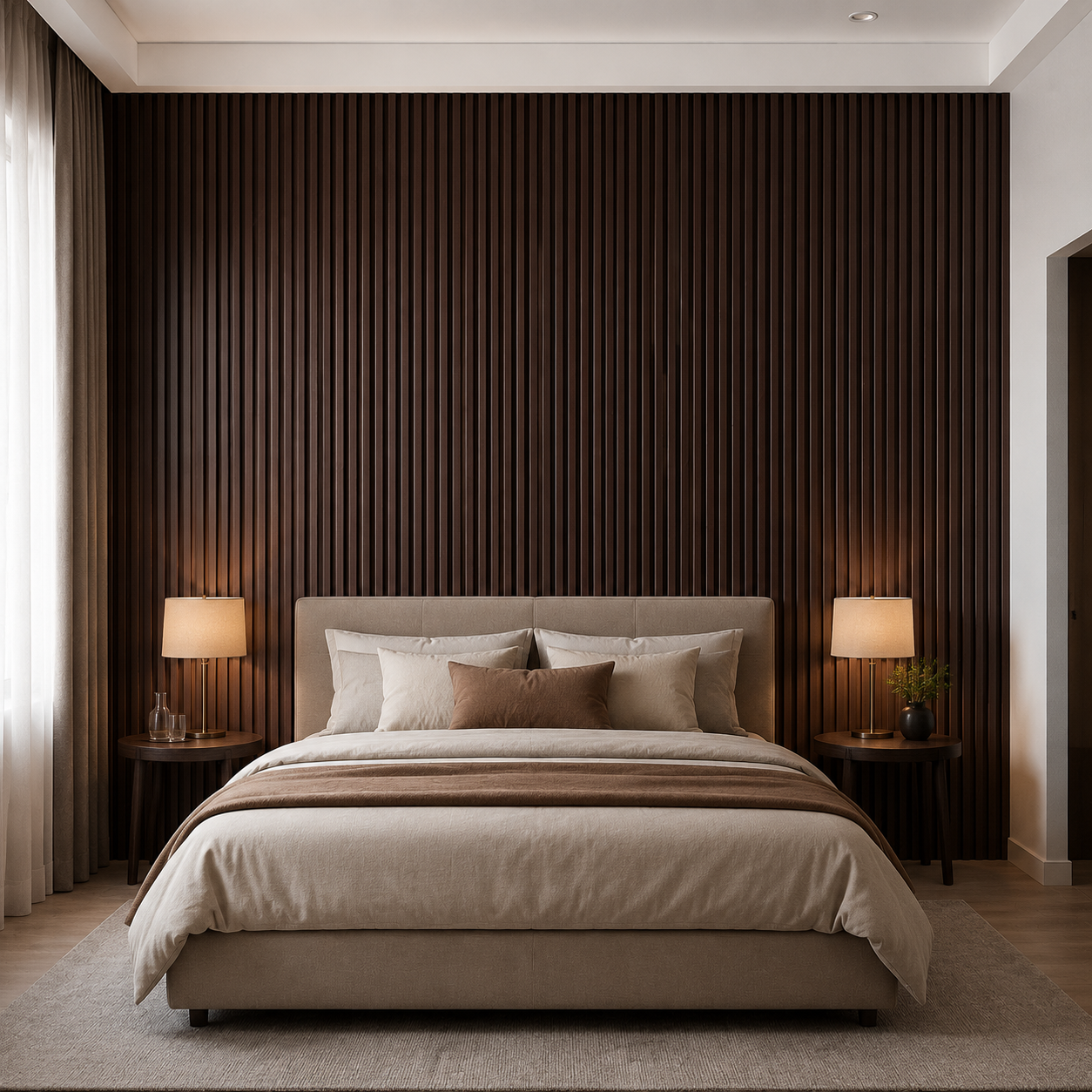 WPC 3D Slat Wall Panels 2900 x 160 mm - Dark Walnut | Pack of 10 - Image 2