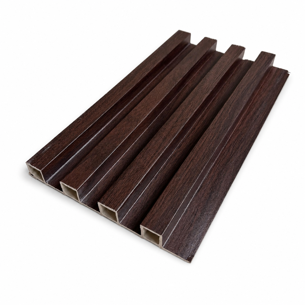 WPC 3D Slat Wall Panels 2900 x 160 mm - Dark Walnut | Pack of 10