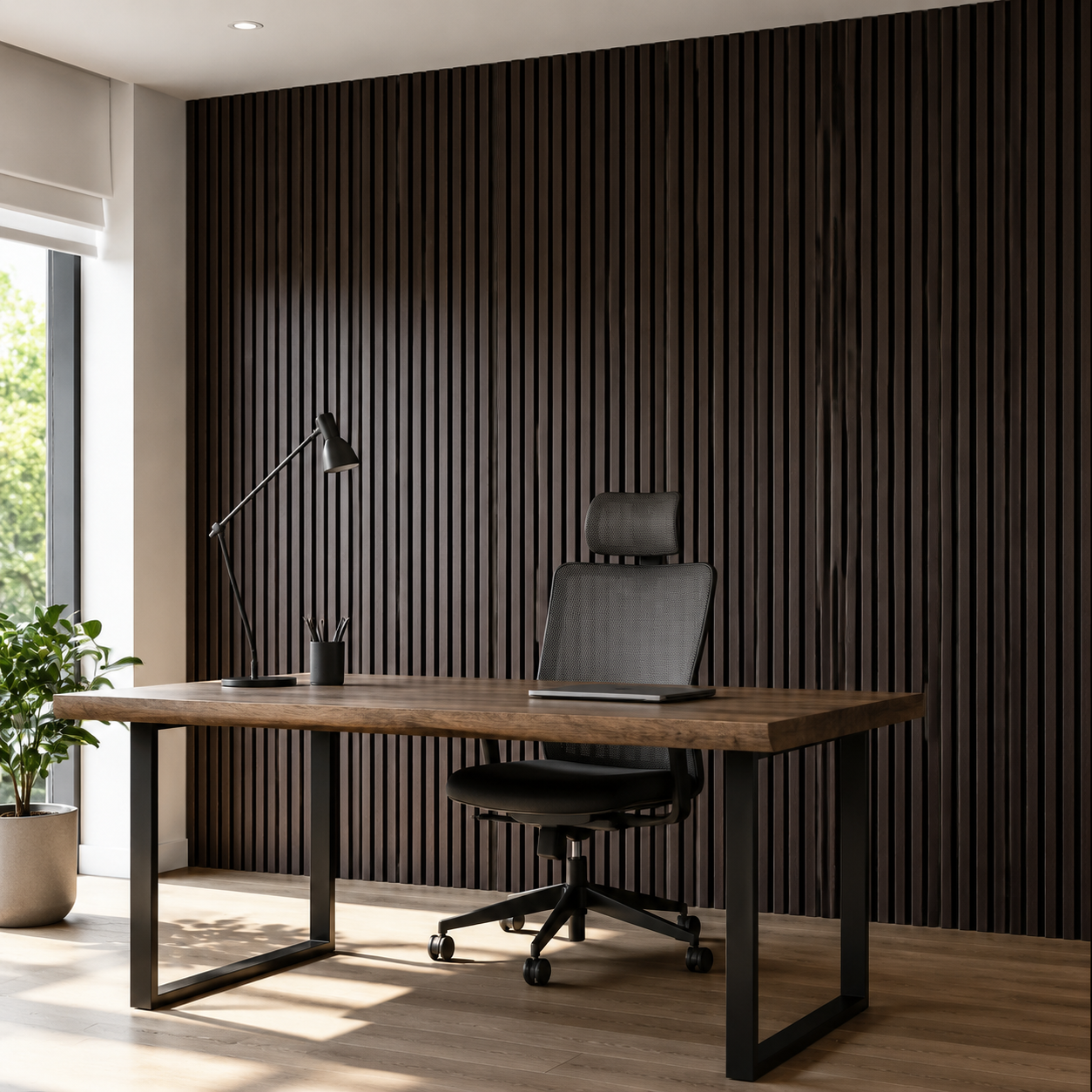 WPC 3D Slat Wall Panels 2900 x 160 mm - Espresso Wood | Pack of 10 - Image 2