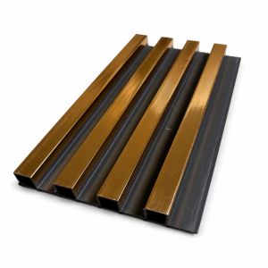 WPC 3D Slat Wall Panels 2900 x 160 mm - Gold Gloss | Pack of 10