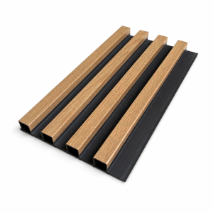 WPC 3D Slat Wall Panels 2900 x 160 mm - Golden Oak | Pack of 10