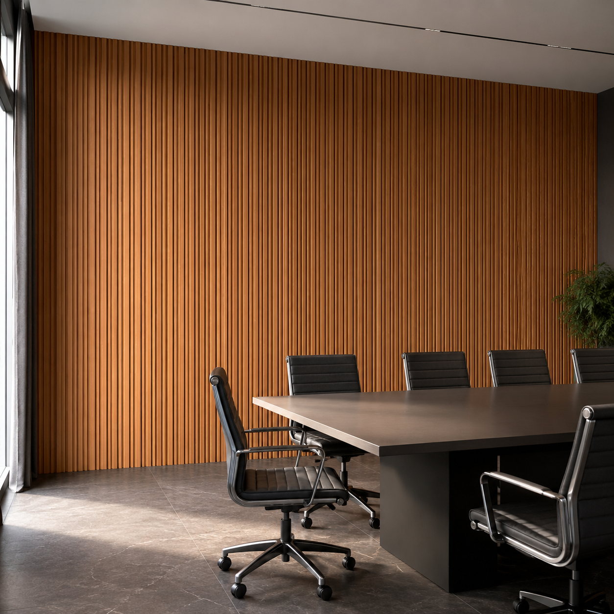 WPC 3D Slat Wall Panels 2900 x 160 mm - Honey Oak | Pack of 10 - Image 2