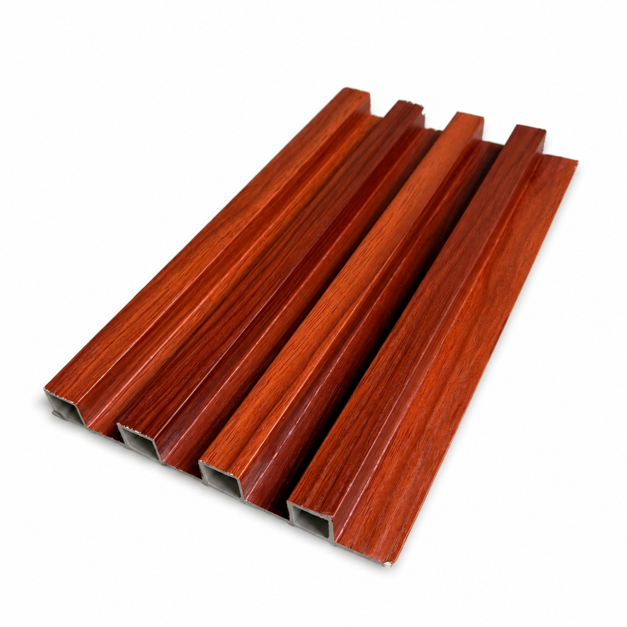 WPC 3D Slat Wall Panels 2900 x 160 mm - Red Mahogany | Pack of 10