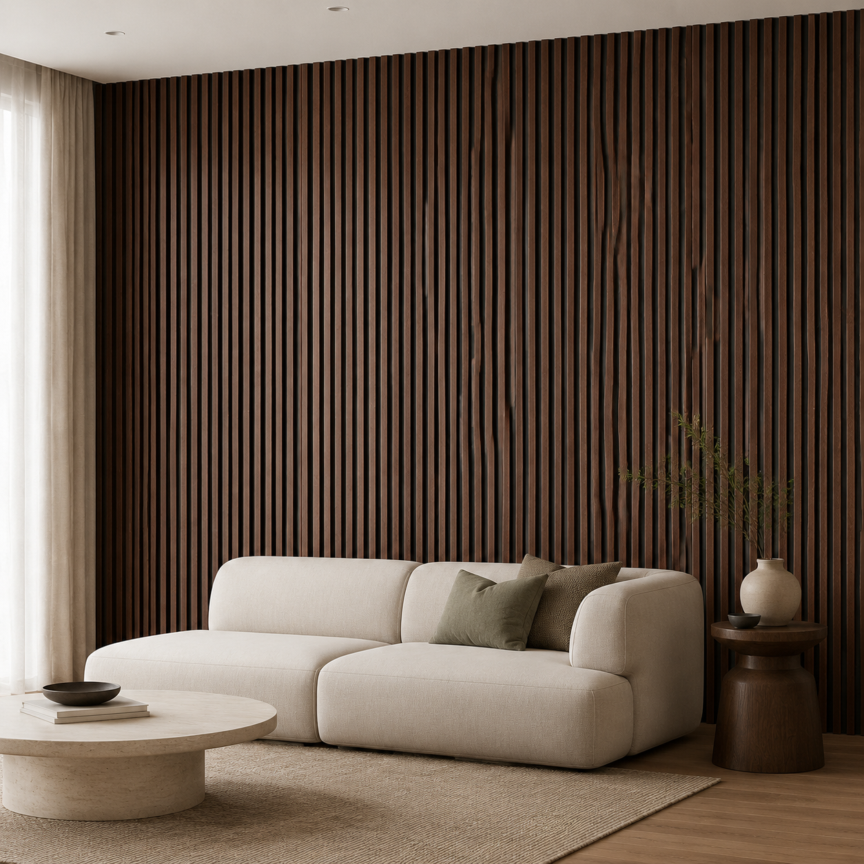 WPC 3D Slat Wall Panels 2900 x 160 mm - Rustic Walnut | Pack of 10 - Image 2