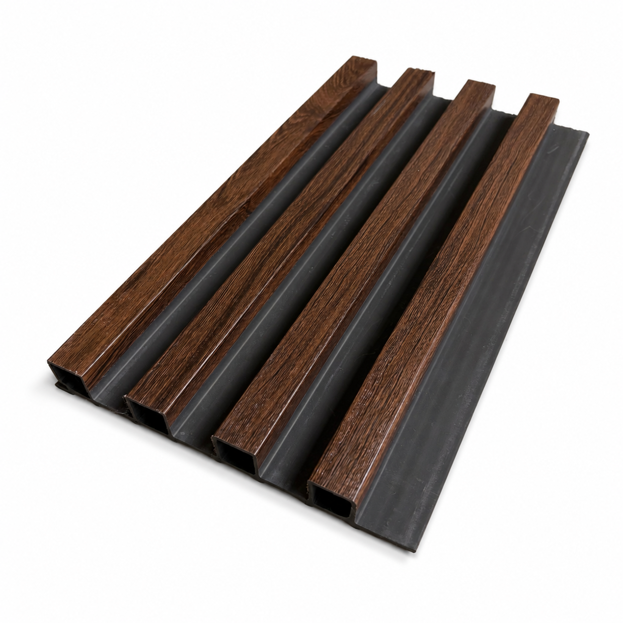 WPC 3D Slat Wall Panels 2900 x 160 mm - Rustic Walnut | Pack of 10