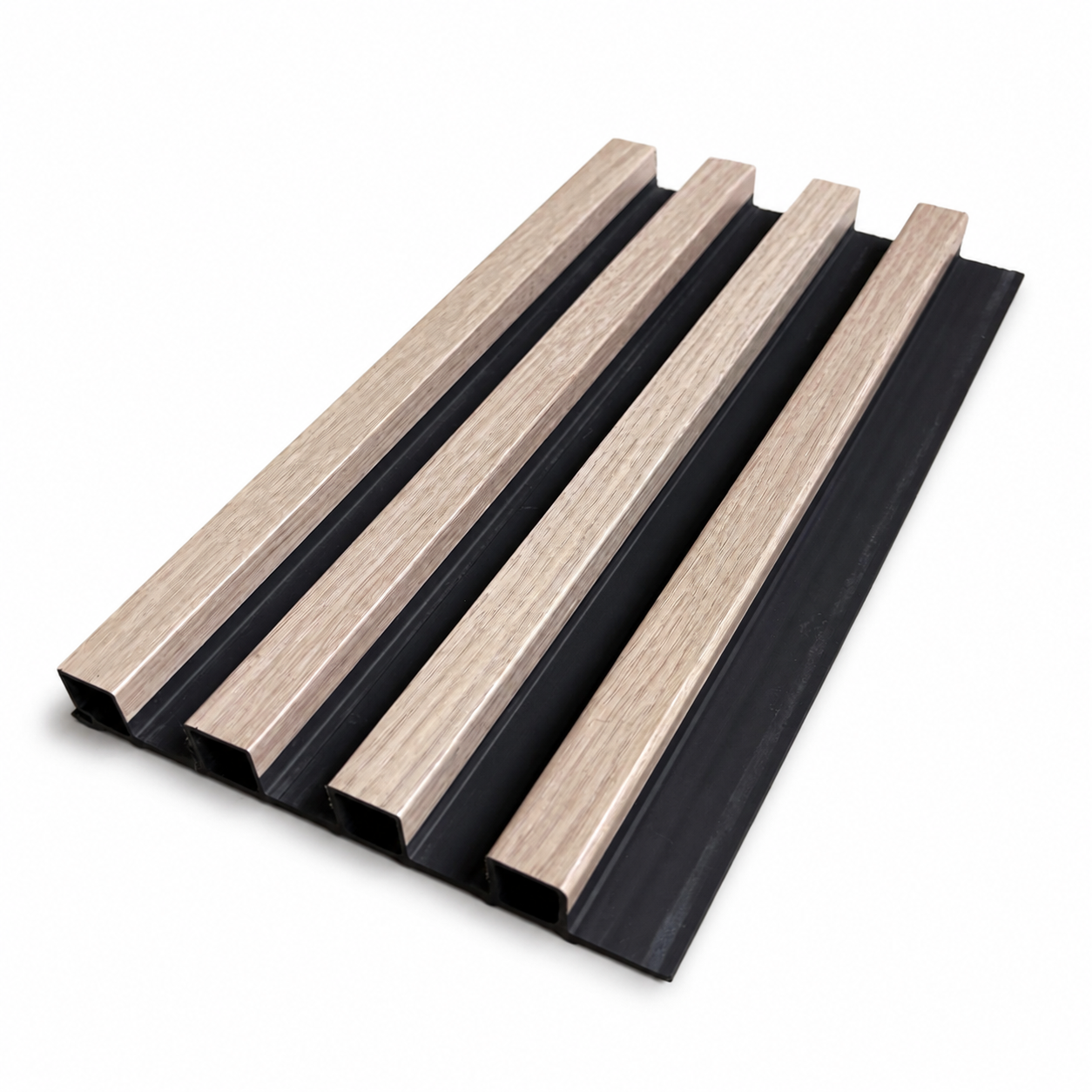 WPC 3D Slat Wall Panels 2900 x 160 mm - White Oak | Pack of 10